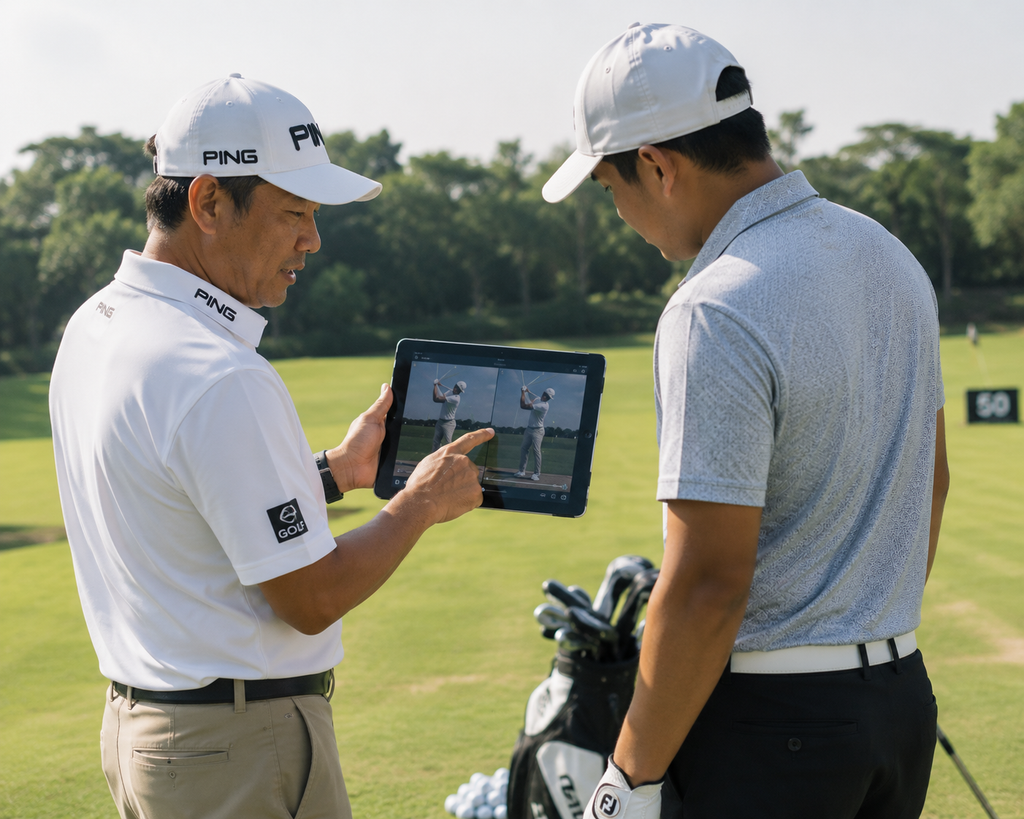 Cara Melatih Ayunan Golf agar Konsisten dan Tingkatkan Akurasi Pukulan 7 Evaluasi video gerak lambat ayunan golf untuk mengoreksi transisi terburu-buru dan kesalahan grip.